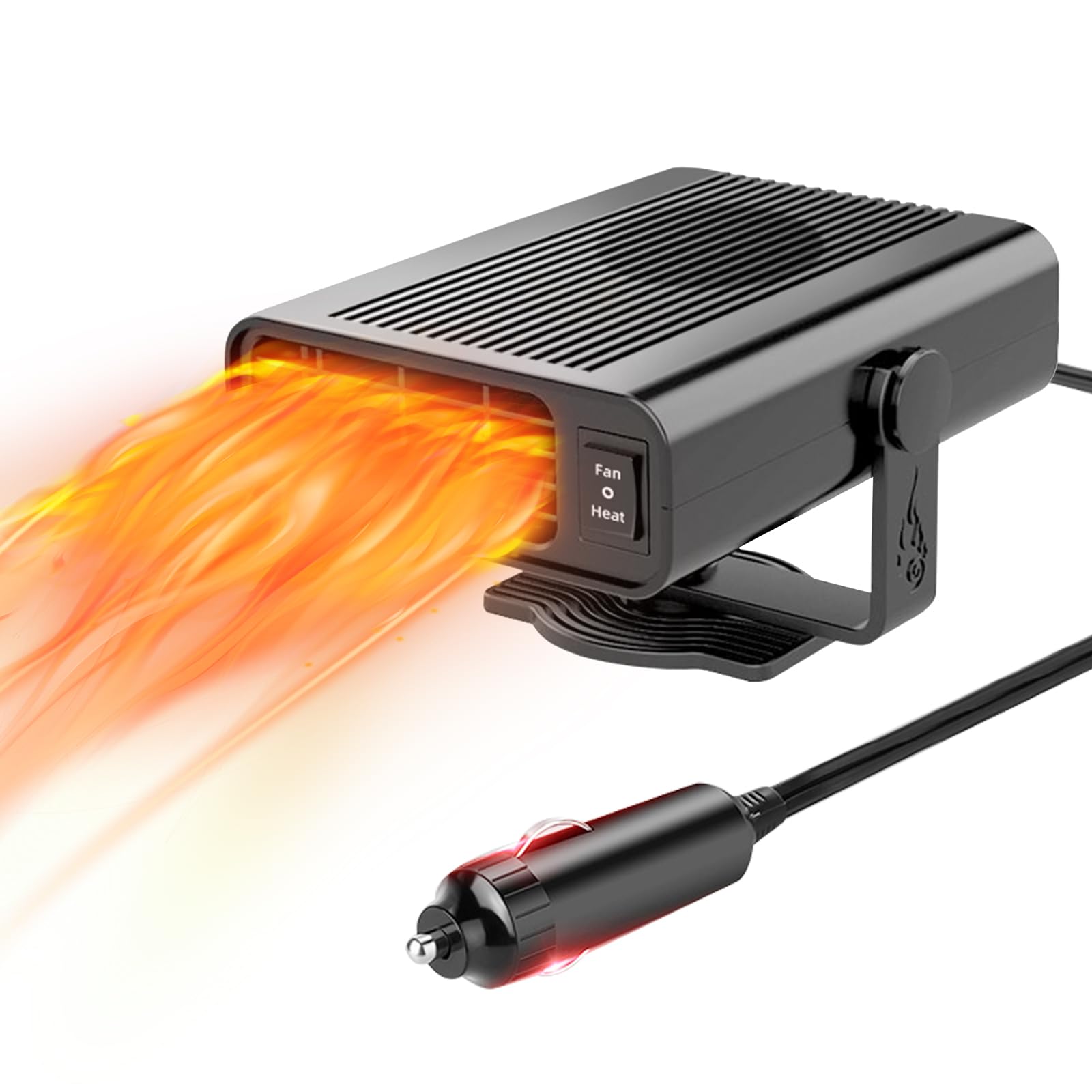 200W Riscaldatore 12V per Auto: 2024 Portatile Stufetta Auto 12 Volt Stufette Ventola Automobile Riscaldante per Parabrezza con Accendisigari Rapida Sbrinatore per Camion,Camper,Autobus,Taxi