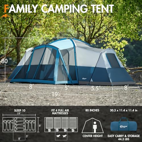 PORTAL 10 Person 3-Room Tent