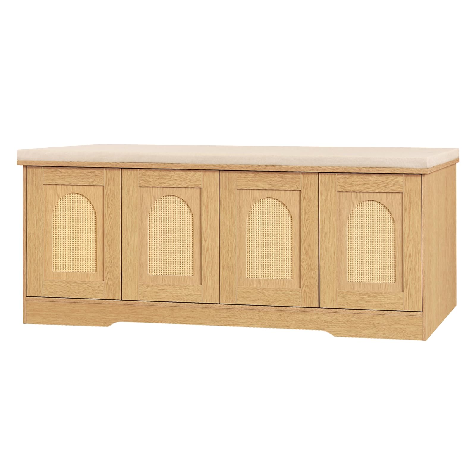 DINZI LVJ shoe storage bench in natural oak