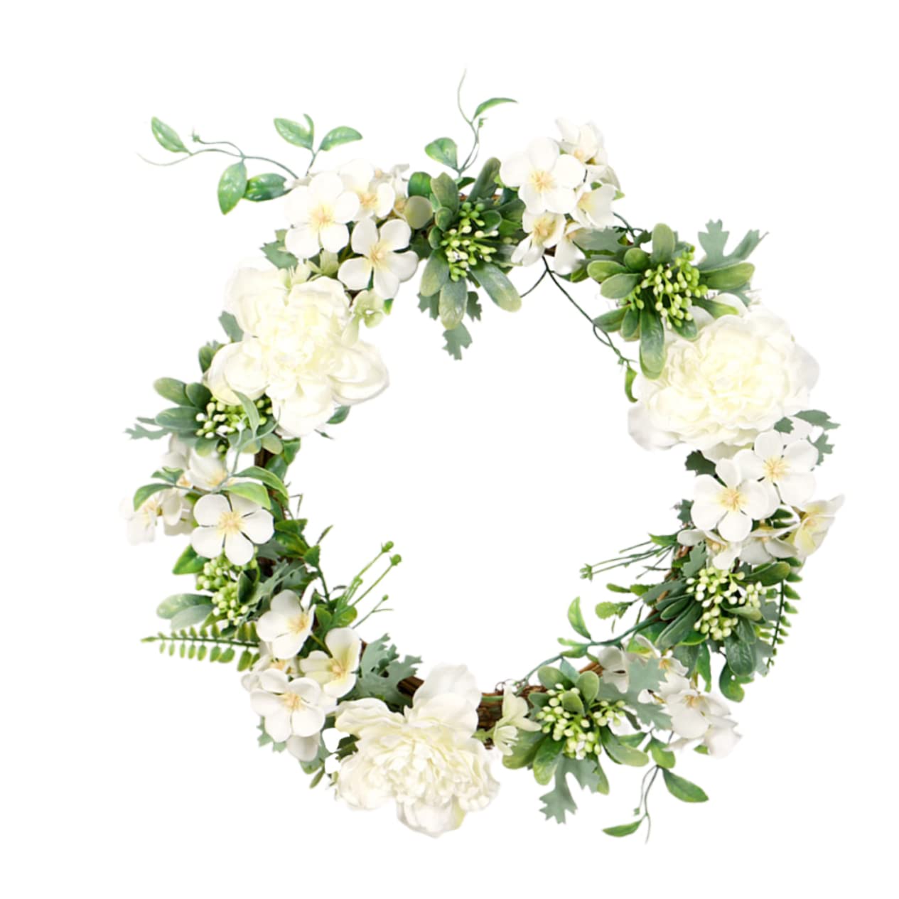 STOBAZA 2stücke Künstlicher Camellia Blumenkranz Weiße Wanddekoration Für Tür Und Festlichkeiten Pflegeleicht Und Langlebig Für Hochzeiten Partys Und Zuhause