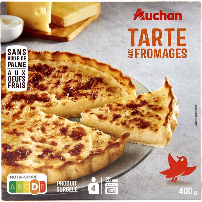 AUCHAN Tarte aux fromages 400 g