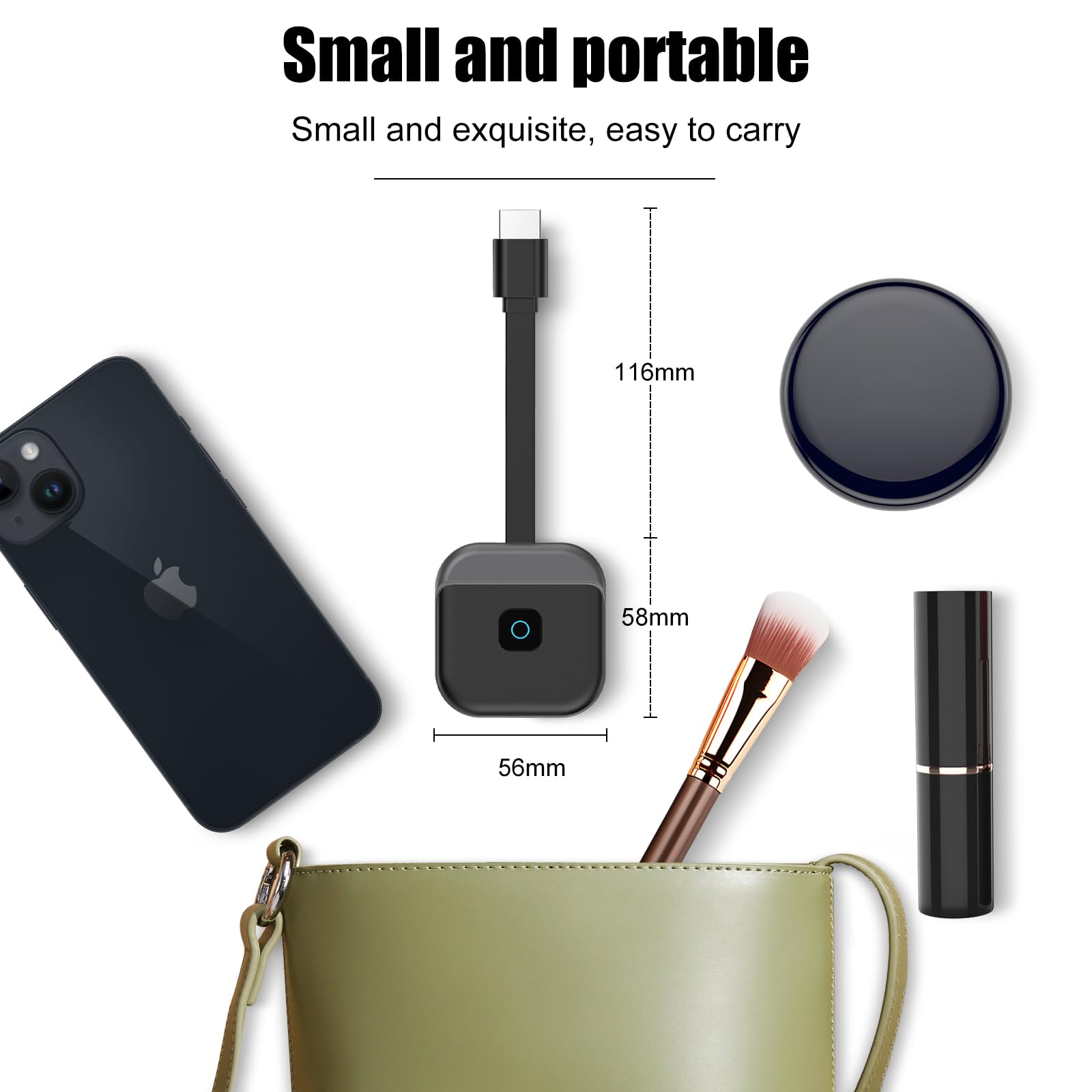OBEST Wireless Miracast HDMI Dongle 5G/2.4GHz,Adattatore di Trasmissione HDMI Wireless,Plug & Play,Compatibile con Telefono/Tablet/PC a HDTV/Proiettore,Airplay/Miracast/DLNA | Schermo Mirroring Display Trasmettitore Ricevitore Video Streaming da Apple And