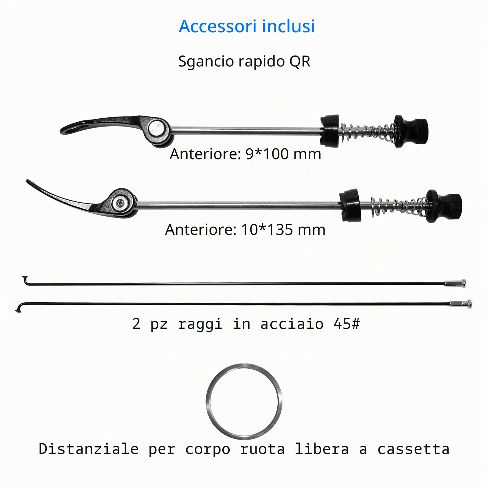 Set di ruote per mountain bike da 26"/27,5"/29" cerchi in lega di ultraleggeri 32H ad alta resistenza,set di ruote MTB con freno a disco a sgancio rapido