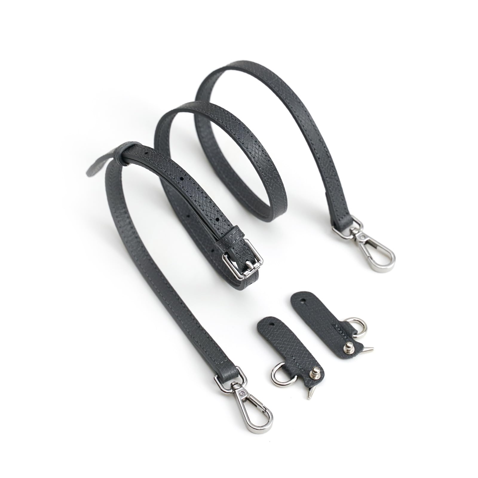 Neylissia Top-Grain Leather Strap for LongChamp Mini Pouch, Upgraded Buckles Mini Bag Adjustable Crossbody Shoulder Straps Conversion Kit Replacement