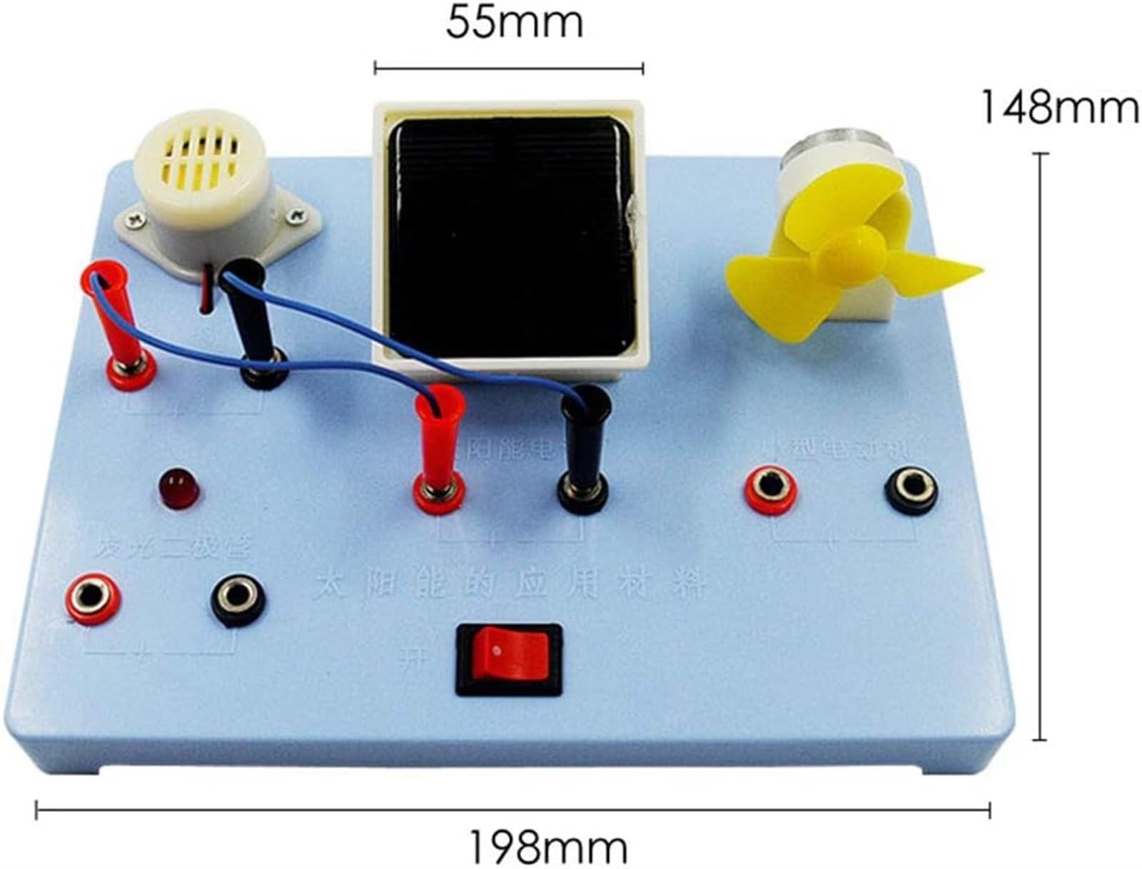 Equipo para experimentos de física: generador de energía Solar, diodo emisor de luz y células solares; demostrador de células solares; Experimento físico sobre energías renovables.