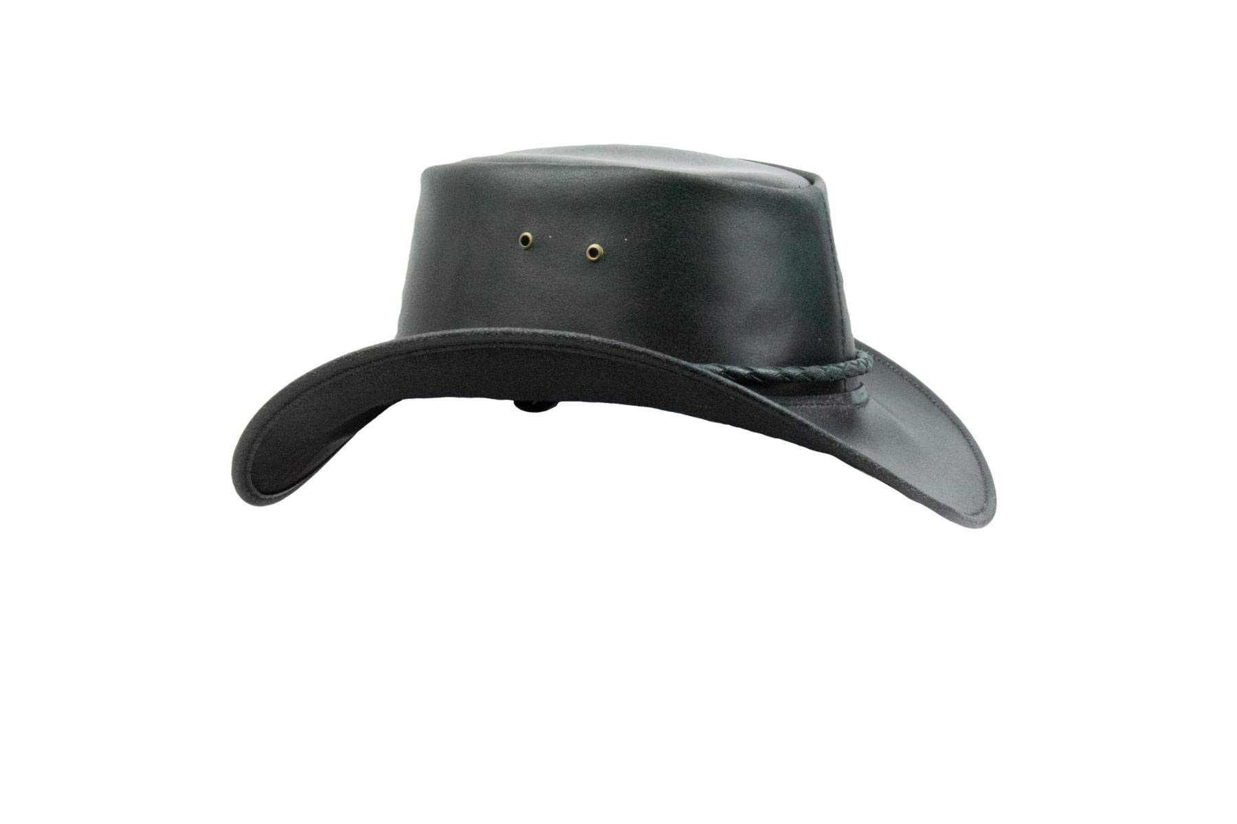 Black Jungle Kimbolton - Chapeau de Cowboy en Cuir - Chapeau de Western - Chapeau Australien