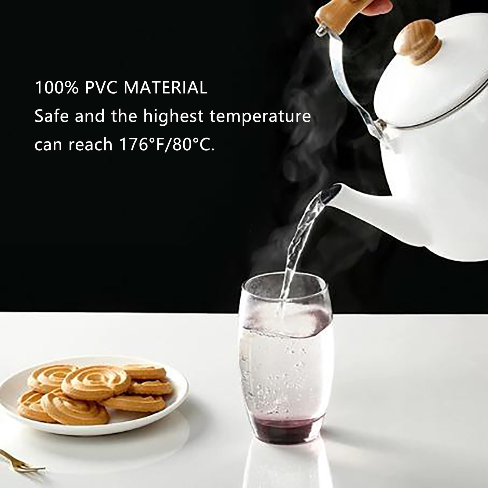 Mantel de PVC Transparente, 1mm Protector de Mesa para Exteriores, Mantel Cubre Mesa Antimanchas, Impermeable y Antibacteriano, para Cocina, Hogar, Pícnic, Exterior
