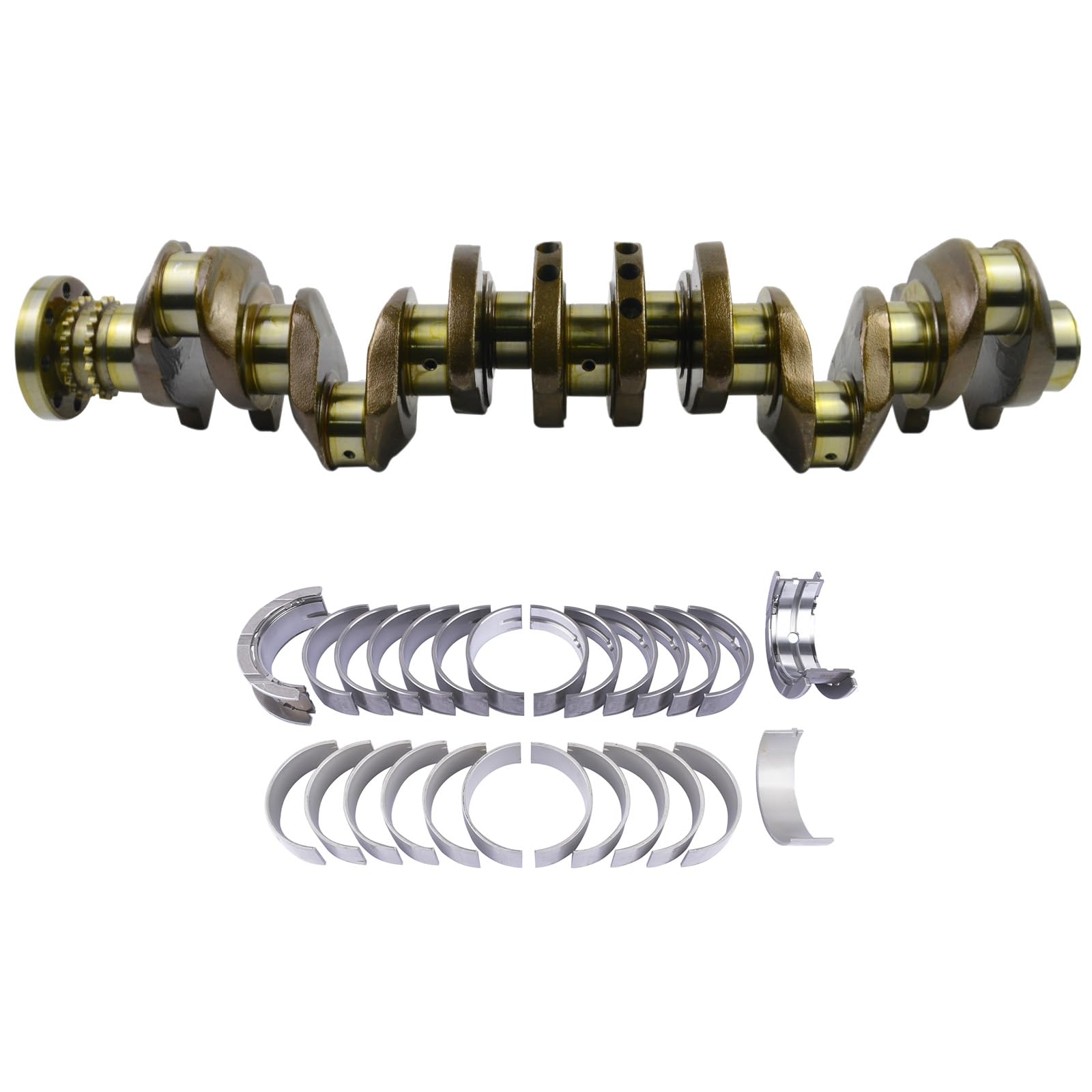 Vilebrequin avec paliers principaux et de bielle 11217799970 11217809375 Compatible avec N57D30 Série 7 F01 730D/735D Série 5 F10 530D Série 3 F30 330D/335D X6 3.0D/3.5D