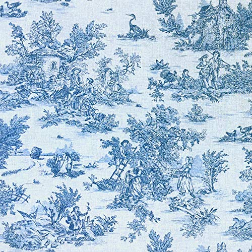 Tissu au mètre coton Toile de jouy Mini Pastorale LB largeur 1m60