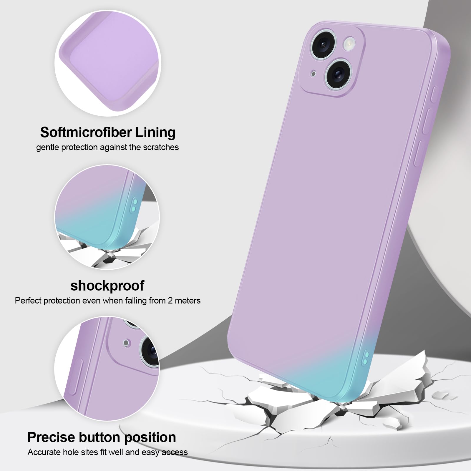 GiiYoon Case Compatible with iPhone 15, Silky-Soft Touch Full-Body Protective Phone Silicone Case - Image 2