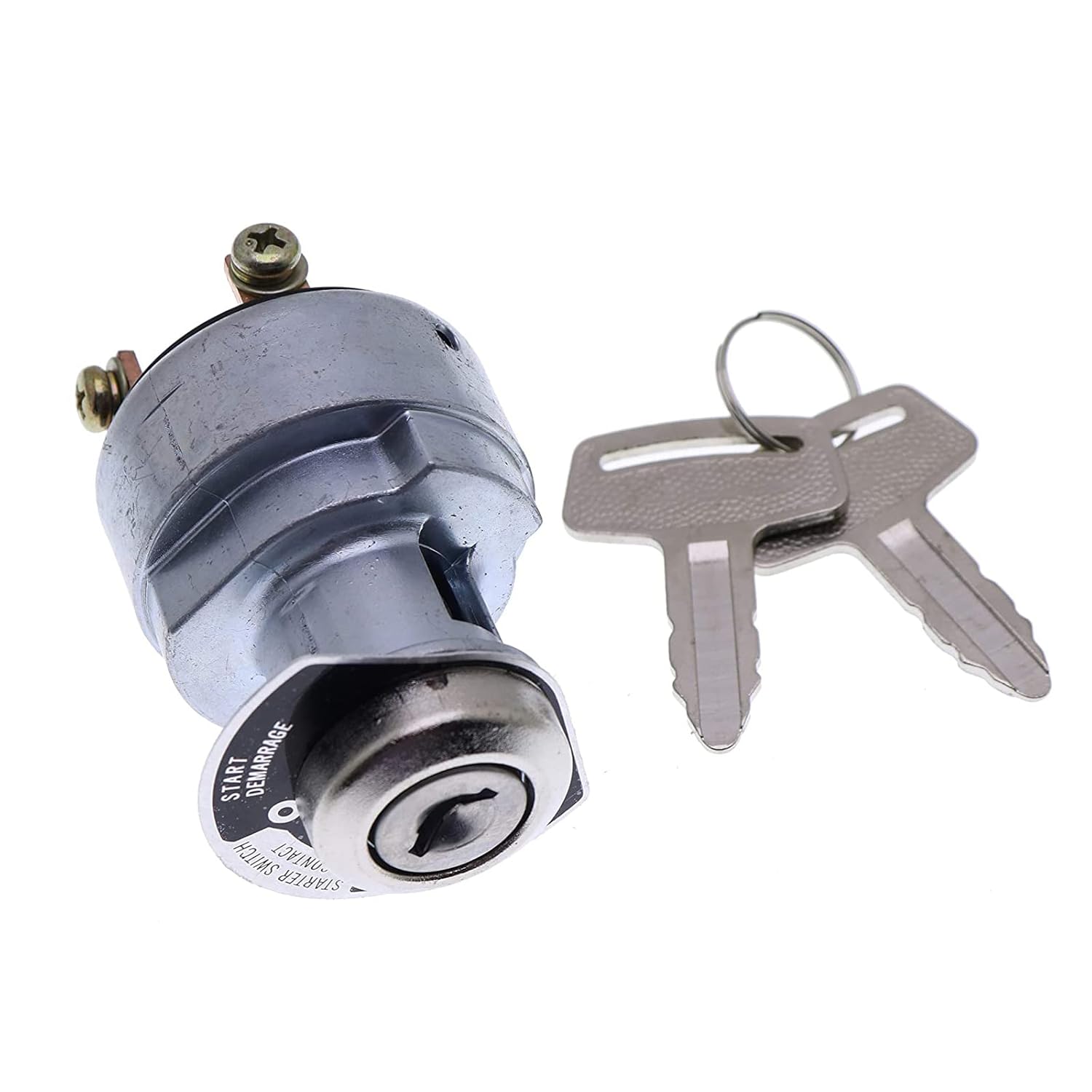FridayParts Ignition Starter Key Switch 1E013-63590 183827 for Kubota D722 D902 D1305 V1305 Grasshopper 721 721G2 721D 721D2 321D 722D 722D2 322D 725D 325D 729 729G2 729T6 329,Silver