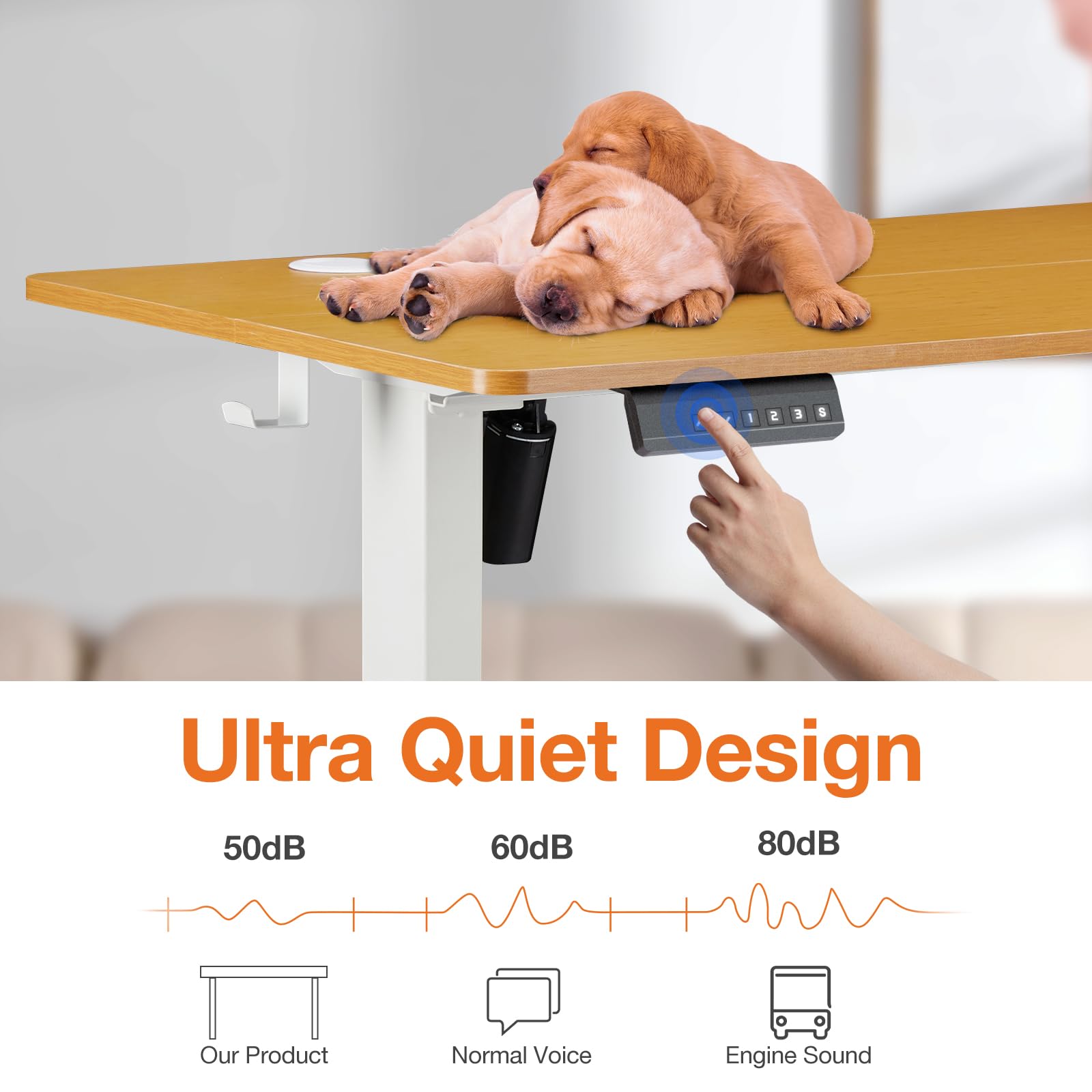 Snapklik.com : Standing Computer Desk, Office Table Adjustable Height ...