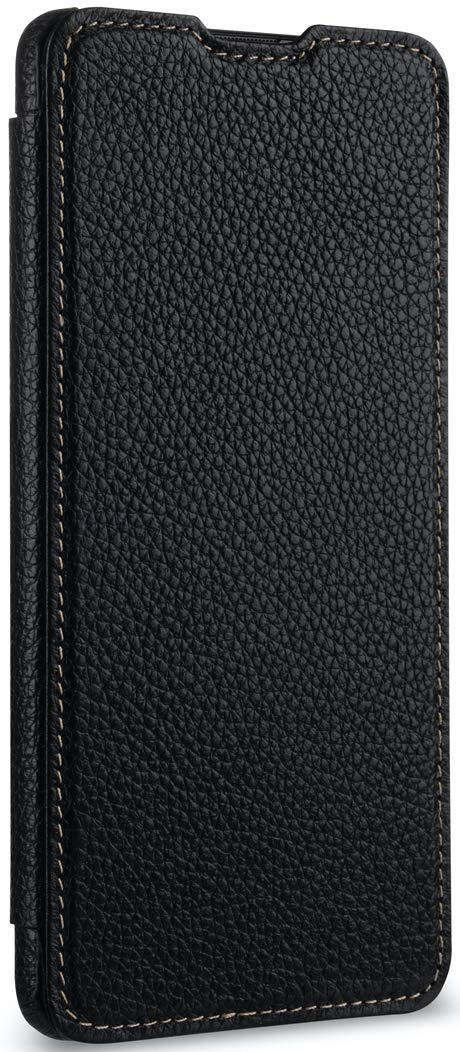 StilGut Book Type Flip Case for Galaxy A71, Genuine Leather Galaxy A71 Case, Black - Image 4