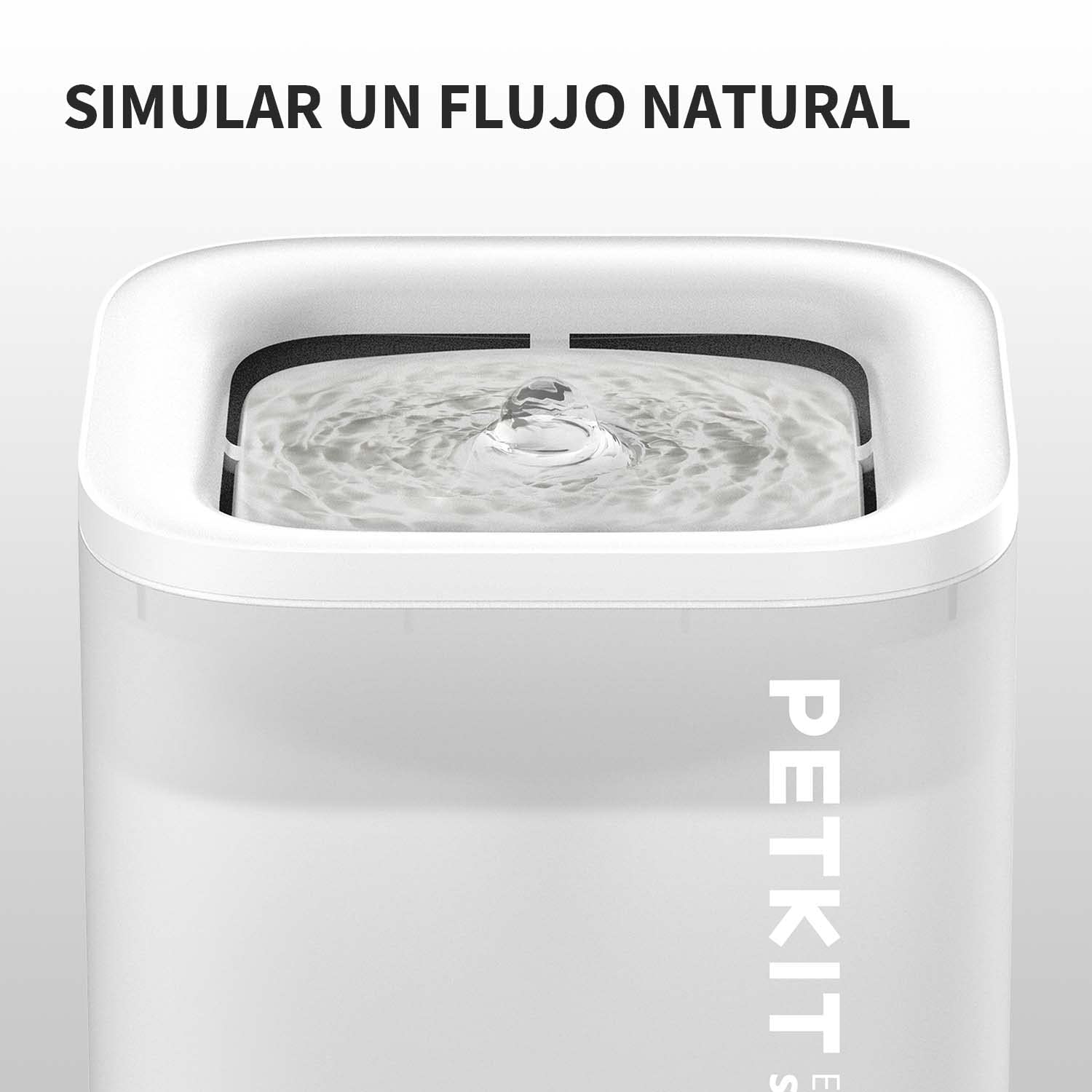 PETKIT EVERSWEET Fuente Automática para Gatos 1,85L, Bomba de Agua Inalámbrica, Bebedero Gatos Ultra Silenciosa, 35dB, Luz LED Inteligente, Unidad de Filtrado 3.0, Fuente Agua para Gato