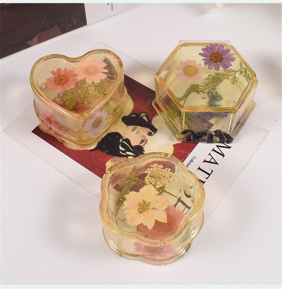 DIYBravo Fles Hars Mallen Honing Jar Siliconen Mallen Opbergdoos Resin Mold Bonbondoos Schimmel Juwelendoos Gietvorm voor DIY Sieraden Decoratieve Ambachten