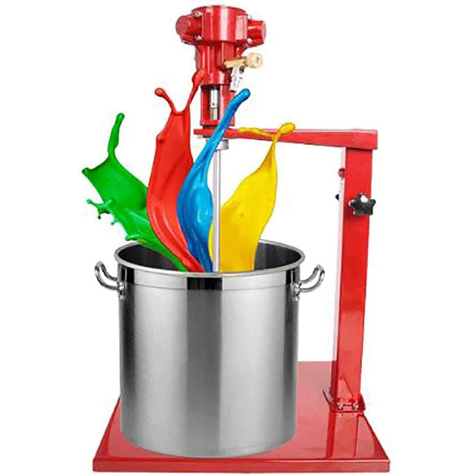 Miscelatore Pneumatico per vernice Agitatore per vernice con Sollevamento Automatico da 5 galloni/20 Litri, Miscelatore Pneumatico con Supporto in Acciaio Inossidabile