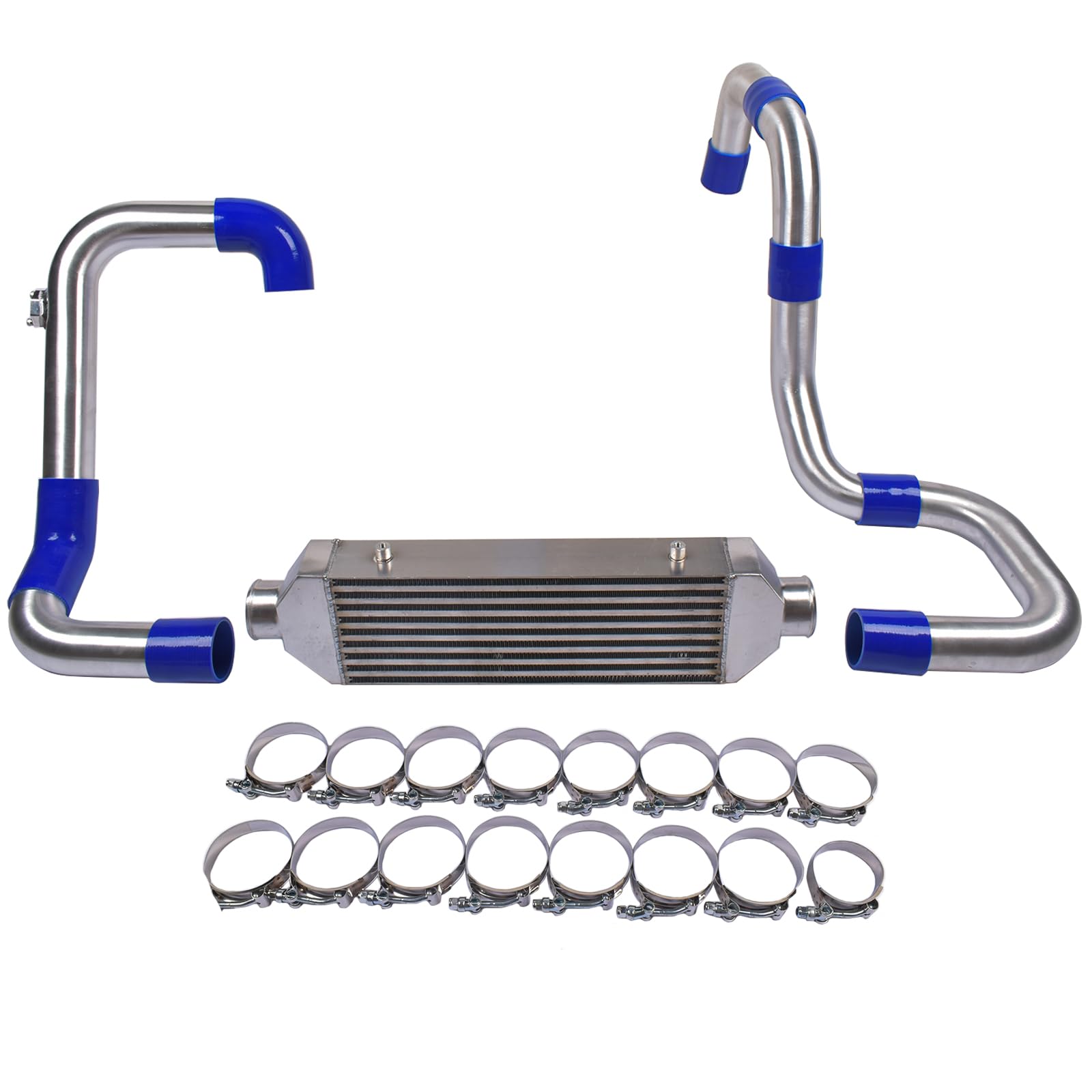Kit de intercooler Kit FMIC del enfriador de aire del soporte delantero de aluminio compatible con Le-on Bo-ra Go-lf MK4 A3 8L 1J2 1J6 1.9TDI 1998-2005