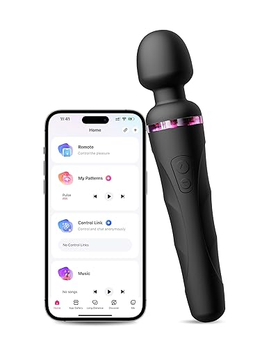 LOVENSE Domi 2 Wand Massager for Women/Men, Classic Vibrator Wand, Powerful & Quiet Stimulator with Dual Rotating Head, Bluetooth Phone App Control, Customizable Vibrations & Partner Play