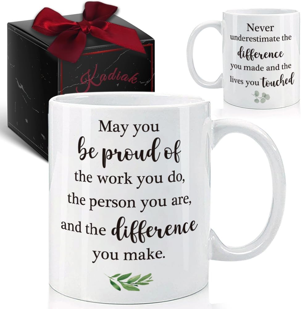 Inspirational Quote May You Be Proud of the Work You Do Mug Gift 11oz, Appreciation Gift for Coworker, Employee, Friend, Family, Thank You Gifts for Women Man, Office Affirmation Gifts