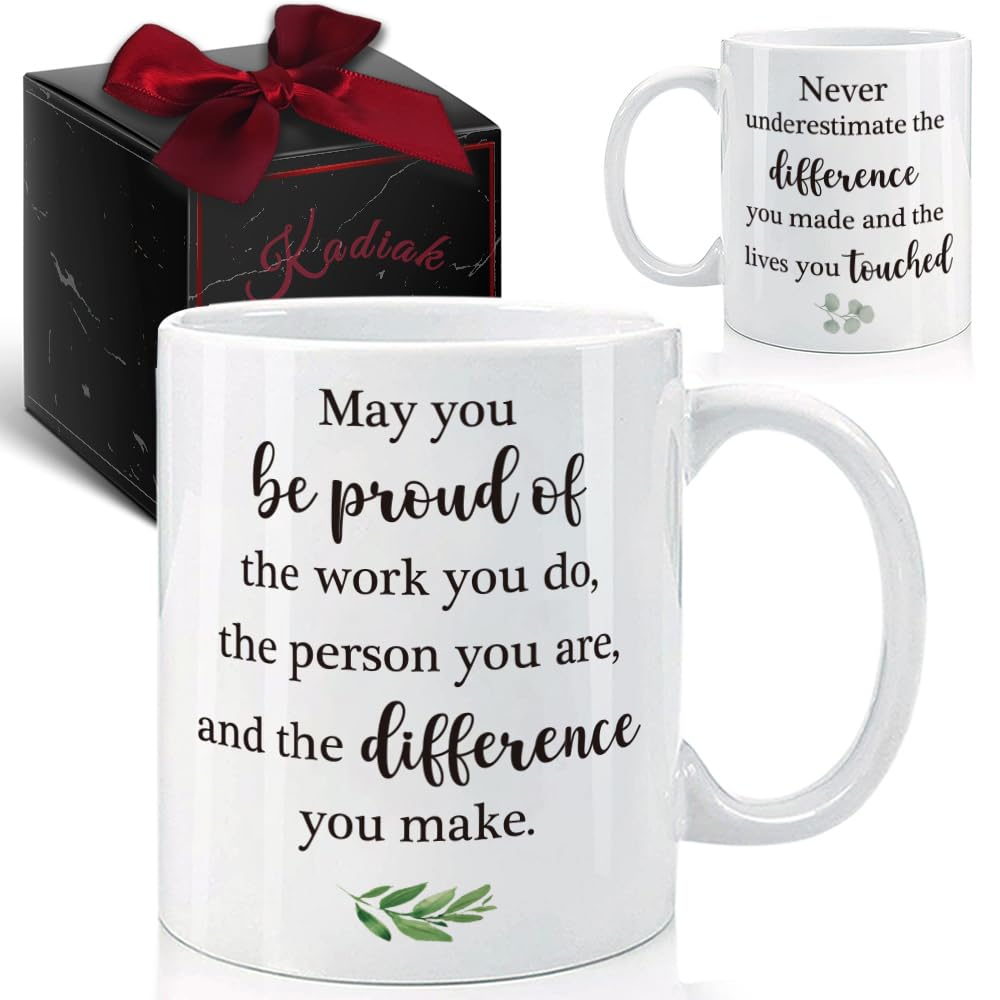 Inspirational Quote May You Be Proud of the Work You Do Mug Gift 11oz, Appreciation Gift for Coworker, Employee, Friend, Family, Thank You Gifts for Women Man, Office Affirmation Gifts