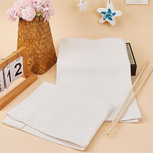 Miniatura 4 de GORGECRAFT 1 juego de funda de lona de repuesto para silla, color blanco, casual, para directores, asiento y respaldo de lona de repuesto con 2