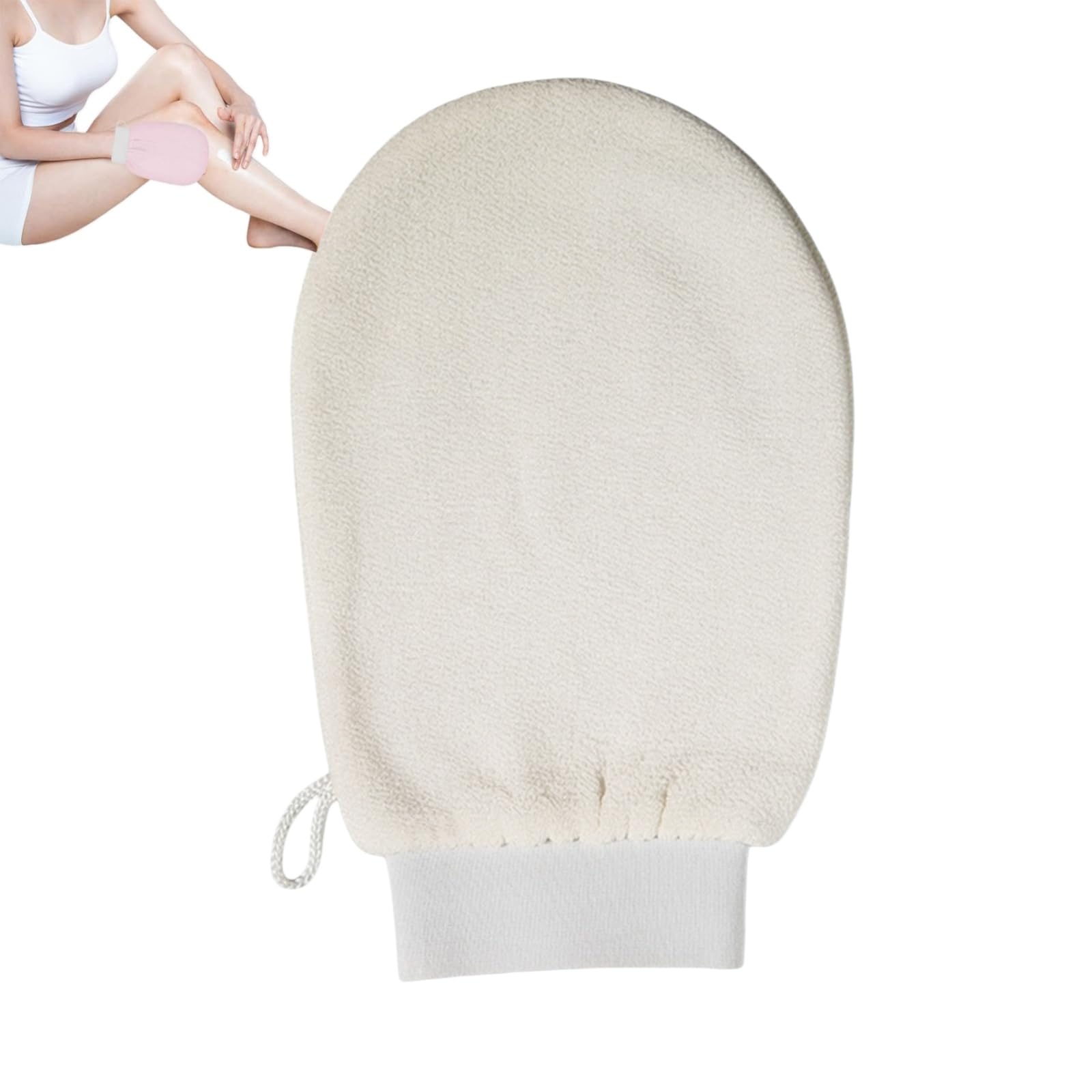 CheekyGlo Exfoliating Glove, Peeling Handschuh Körperpeeling, Peeling, Body Scrub (Weiß*1PCS)