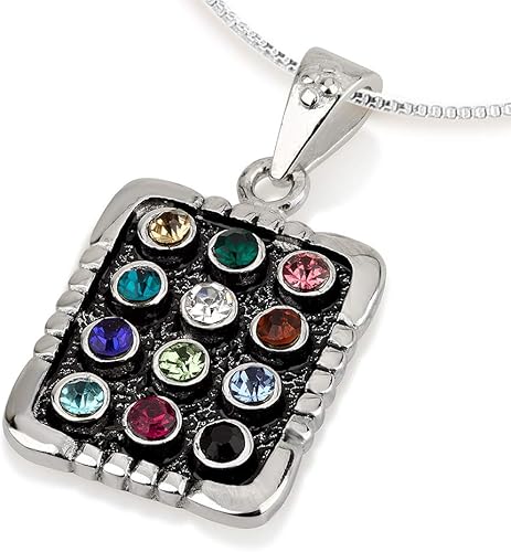 Collar de Pechera de Éfido, Pechera de Sacerdote, Joyería Hebrea, Collar Hoshen, Collar de las Tribus de Israel, Joyería de Plata de Ley 925,