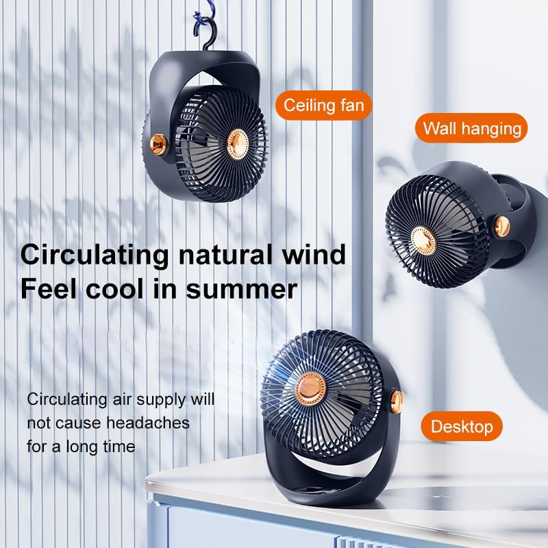 Image of SKYTONE Table Fan For Home | High Speed-Ultra-quiet, 360 Adjustment for Better Cooling-Fan-Upto 8 Hrs. Runtime-3 Speed Modes Portable fan for Home, Office, Kitchen (SKYWHITE)