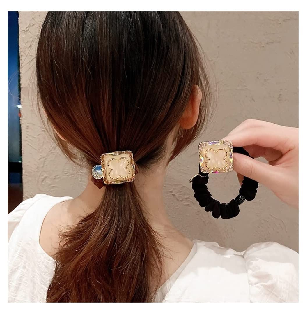 Miękkie Gumki Włosów 2 Szt. Rhinestone Glitter Świecące Kokardy Do Włosów Gumki Opaski Grube Hairbands Akcesoria
