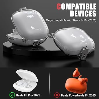 Inesore for Beats Fit Pro with Safety Lock Case Cover (Clear)