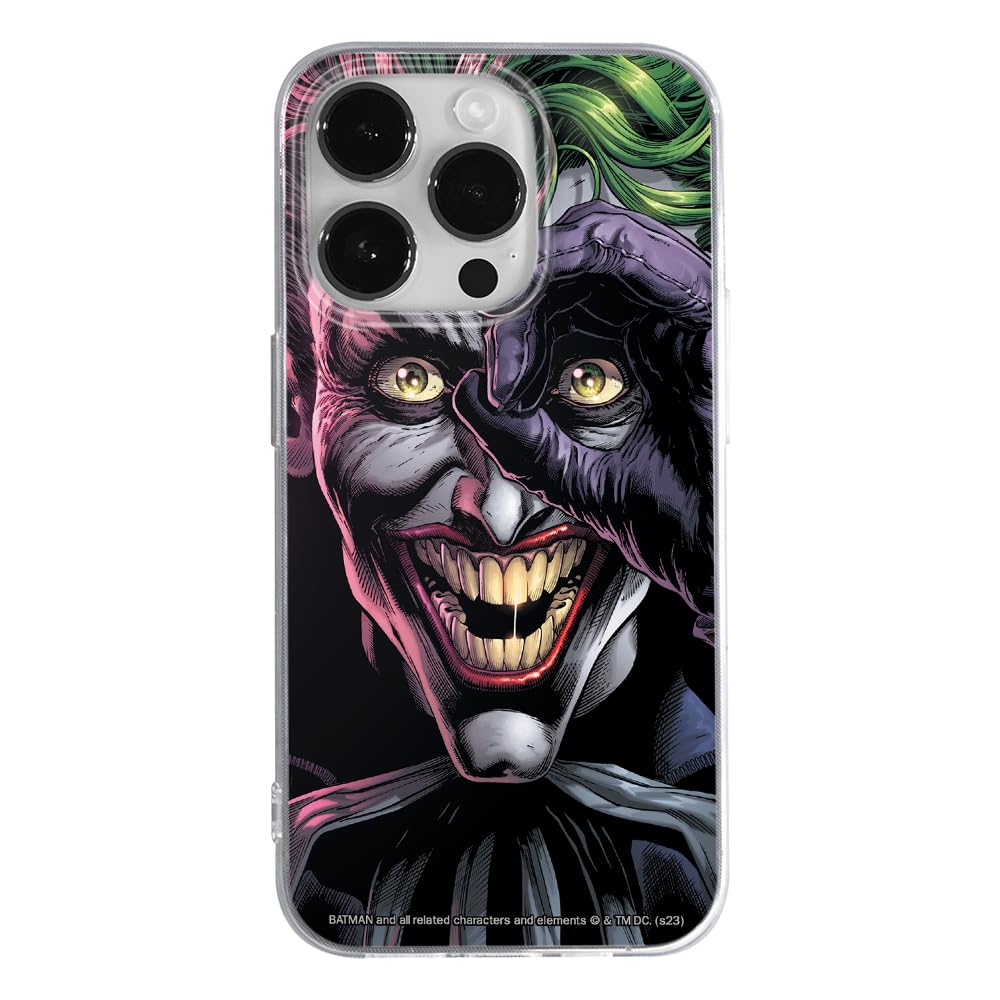 ERT GROUP mobile phone case for Iphone 14 PRO original and officially Licensed DC pattern Joker 024 optimally adapted to the shape of the mobile phone, case made of TPU