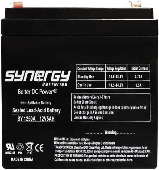 Alarm Back up Battery Fits 12 Volt 4.0ah - 12V4.5ah - 5.0ah Beiter DC Power