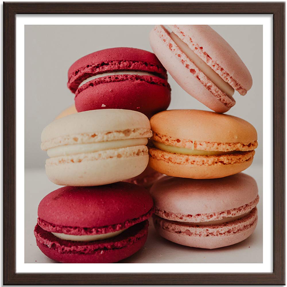 Tableau macaron en verre 12 x 17