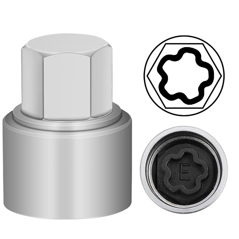 Chave soquete para porca antifurto de roda JEUCLEL E para Audi – Ø externo 27 mm e Ø interno 25 mm