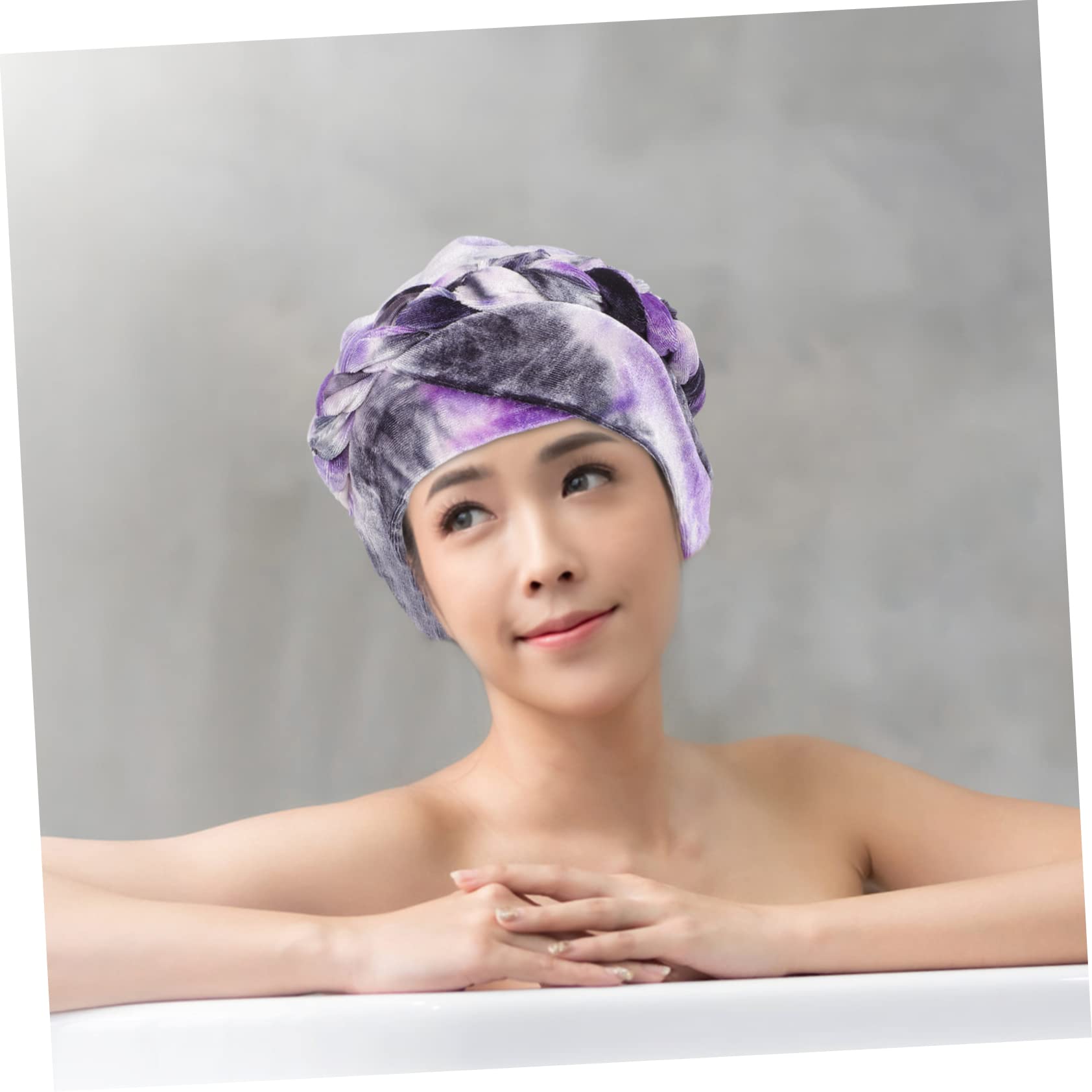 Healeved 4piezas Toalla De Secado Rápido para Cabello Envoltura De Microfibra para Secar El Pelo Húmedo para Mujeres y Niñas Gorro Absorbente De Diseño Simple