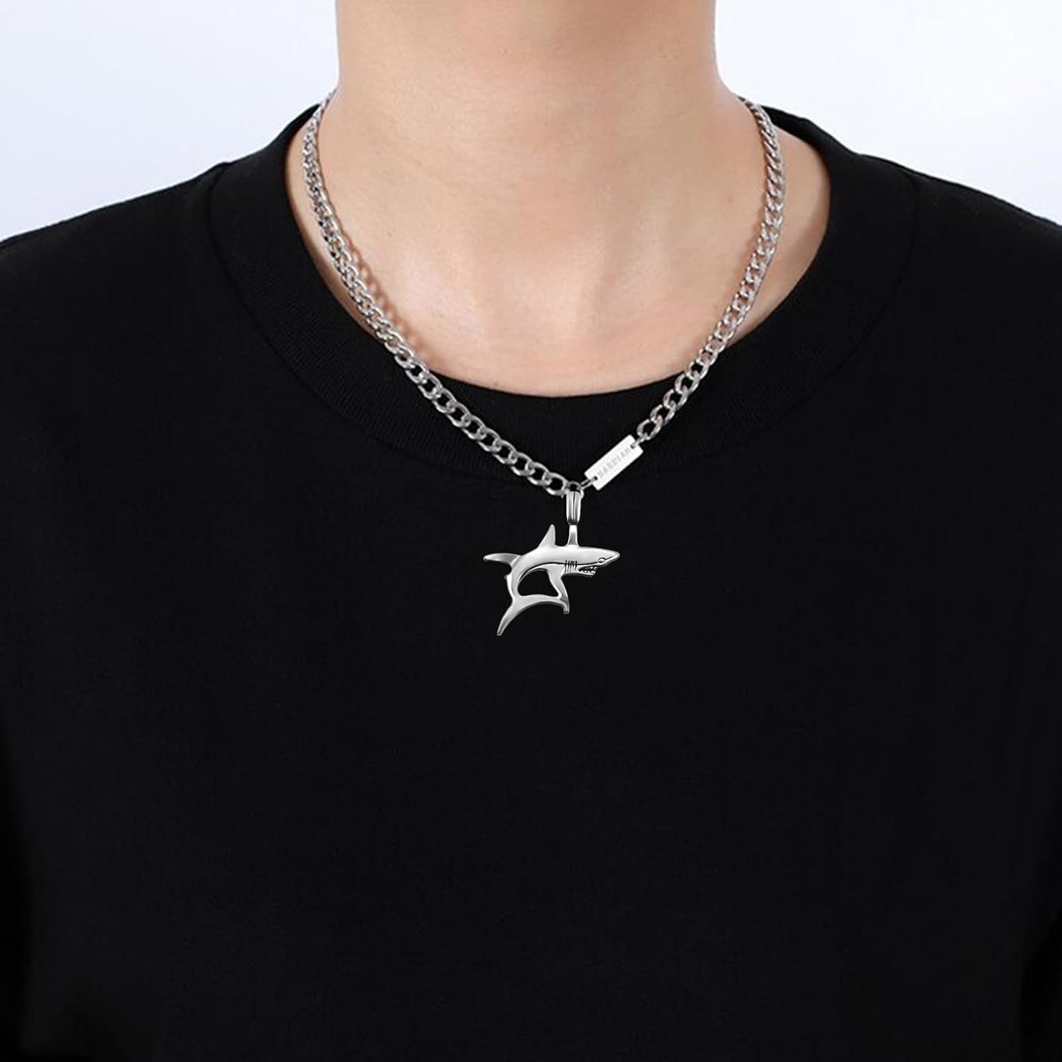 20pcs Antique Silver Plated Shark Fish Charms Pendant DIY Bracelets Necklace Jewelry Making Craft Wholesale 37mmx32mm(A320) image 3