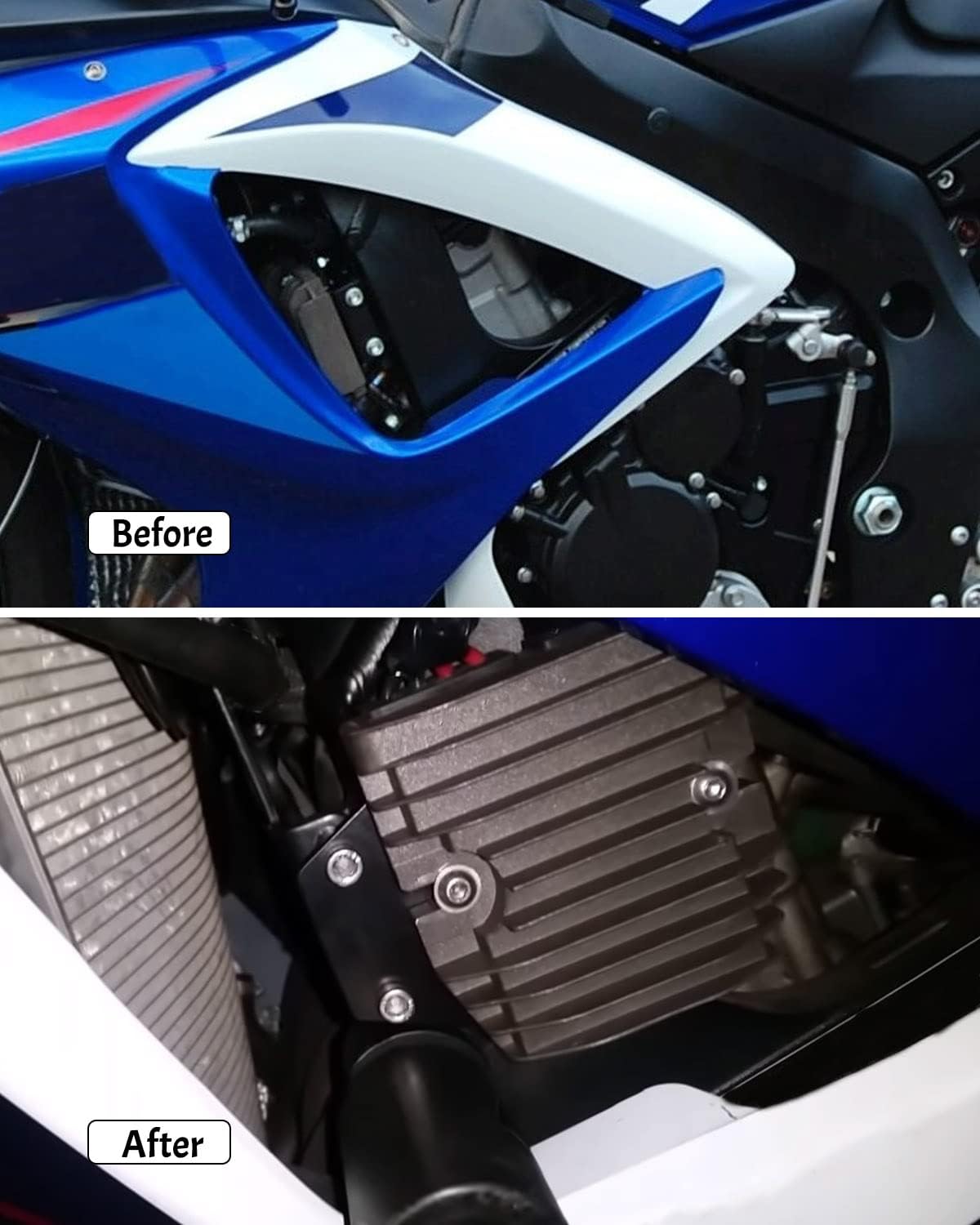 Rectifier Regulator Bracket Relocation Kit Fit for Suzuki GSXR 600 750 K6 K7 2006-2007, Stainless Steel 304