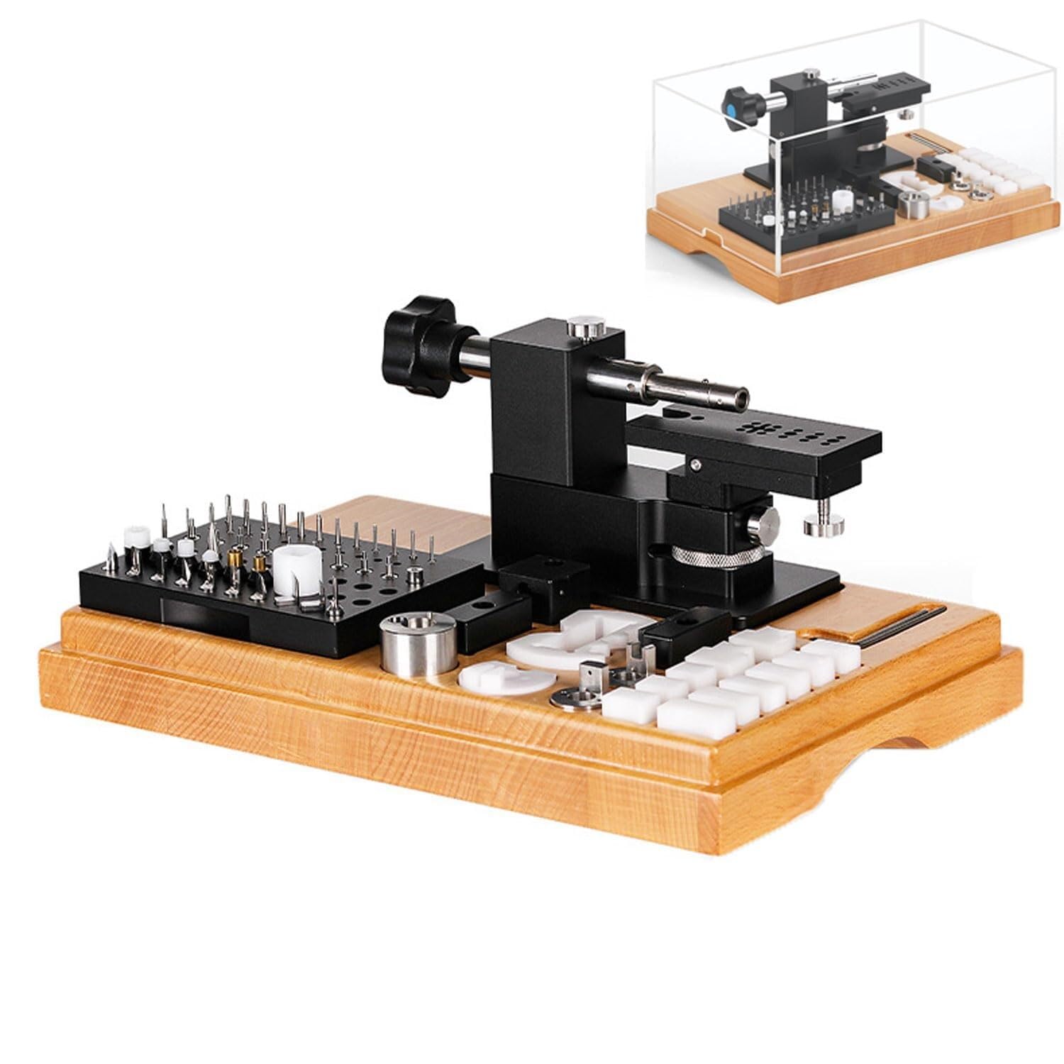 Comprehensive Watch Repair Tool Kit - Multi-Functional Opener and Pry Tool with Acrylic Dust Cover for Effortless Maintenance