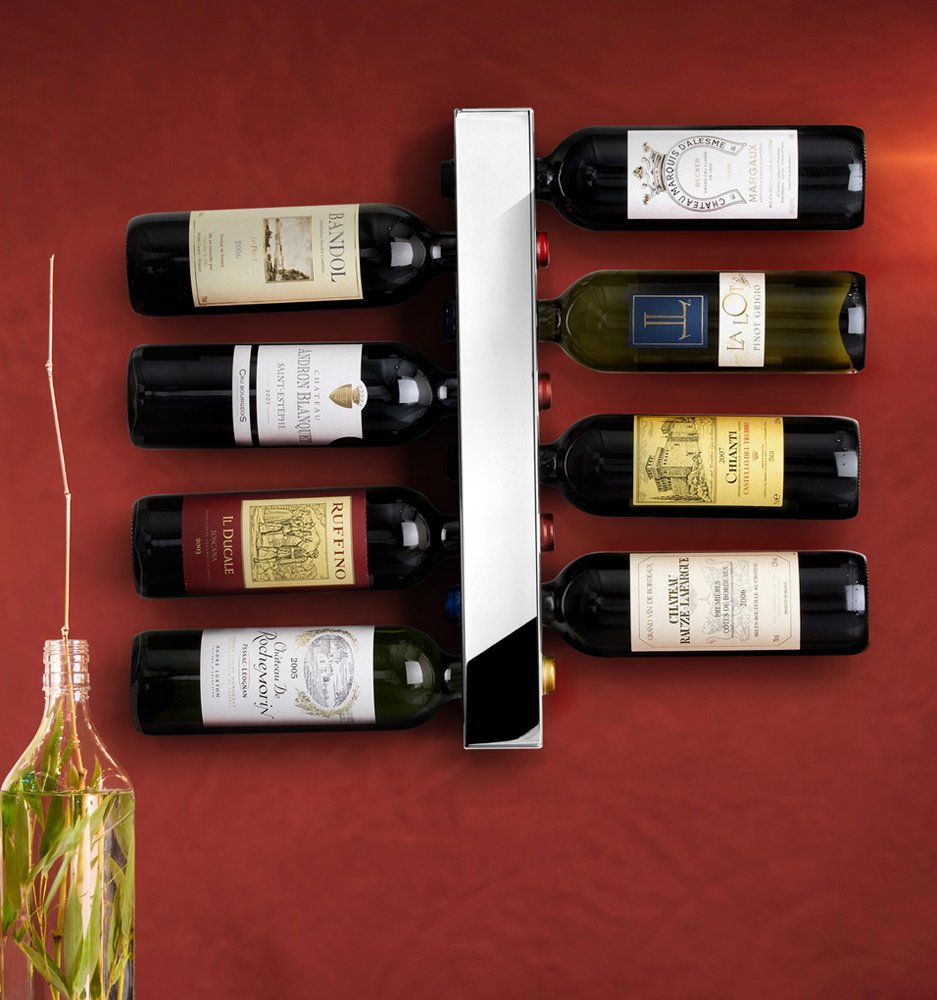 Vynebar 8 Black Bead Blast Vertical Wine Rack