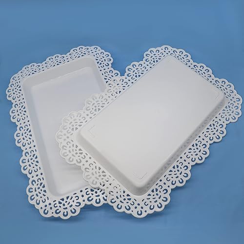 Miniatura 4 de Juego de 2 piezas de soporte de postre de 3 niveles, plato de fruta, cupcakes, plástico, vasos blancos, pasteles, postres, frutas, dulces, bufé,