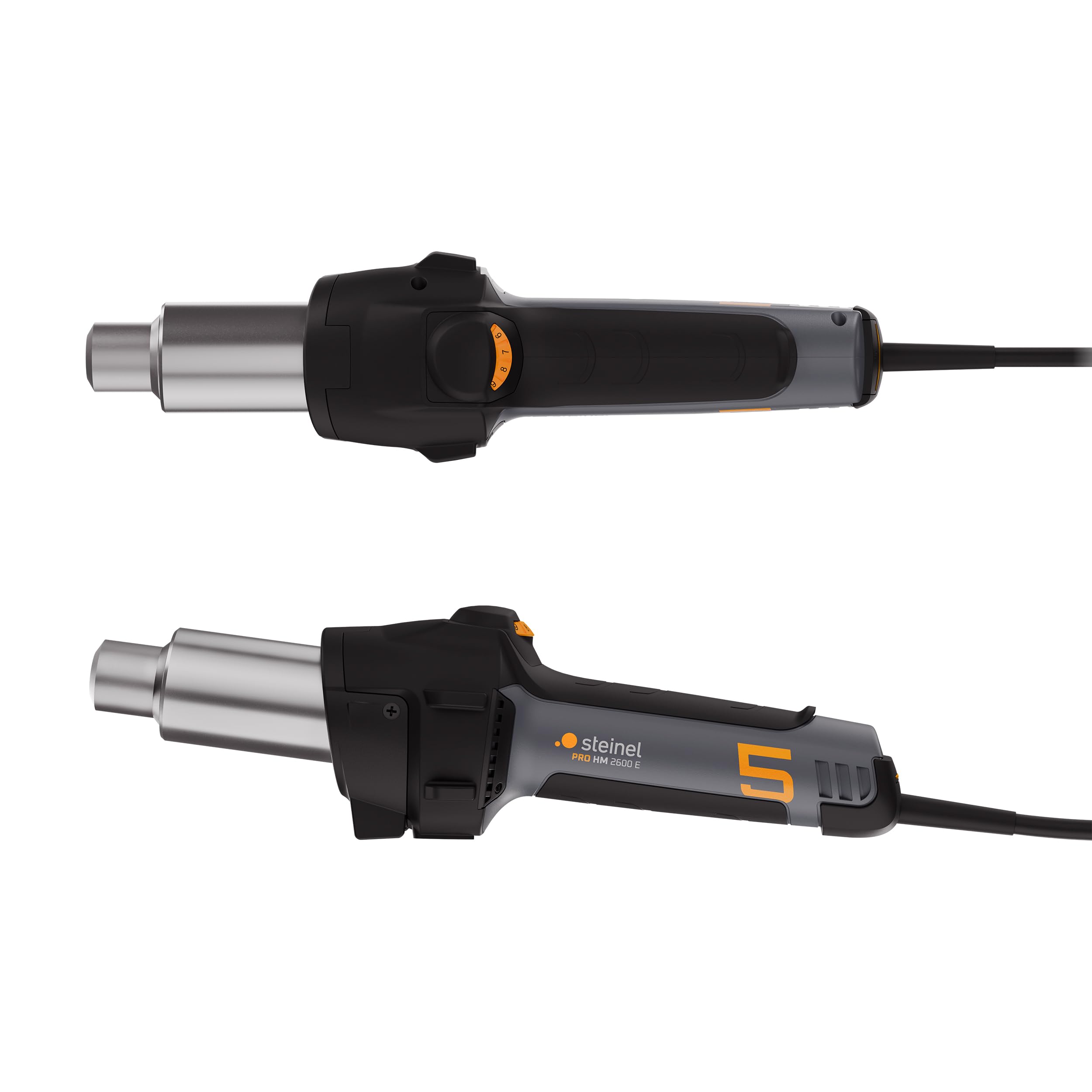 Steinel Heißluftpistole HM 2600 E im Koffer, 2300 W Stab-Heißluftgebläse, Temperatur 50°-620°C, Heißluftfön, bürstenloser Motor