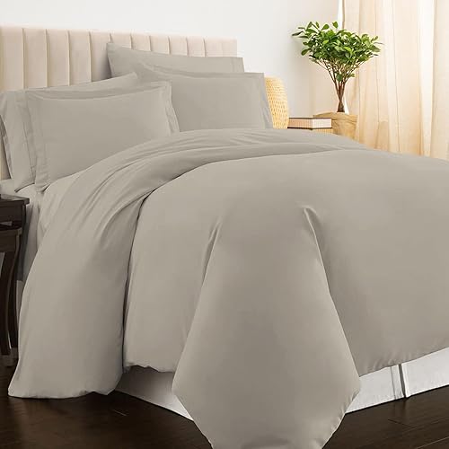 Pizuna - Ropa de cama de 100 % satén de algodón de fibra larga de 400 hilos (juegos de sábanas y juego de fundas)