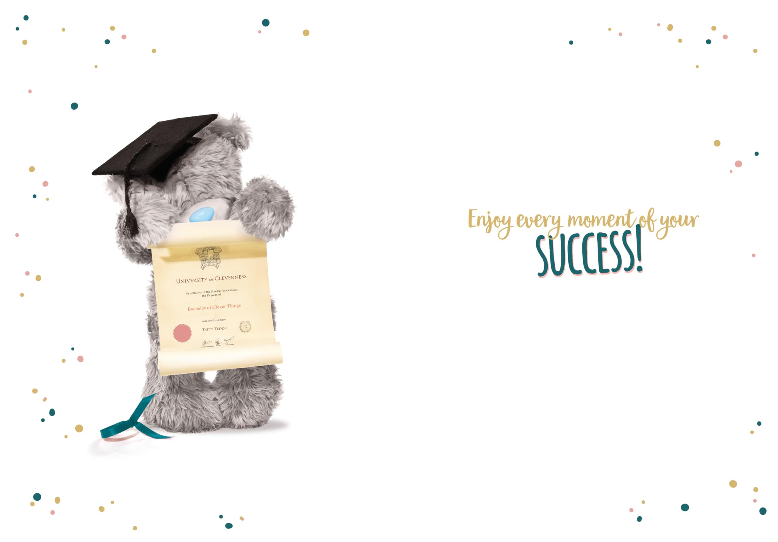 Me To You Tatty Teddy Grußkarte 'Congratulations You Passed!' – 12,7 X 17,8 Cm, Offizielle Kollektion
