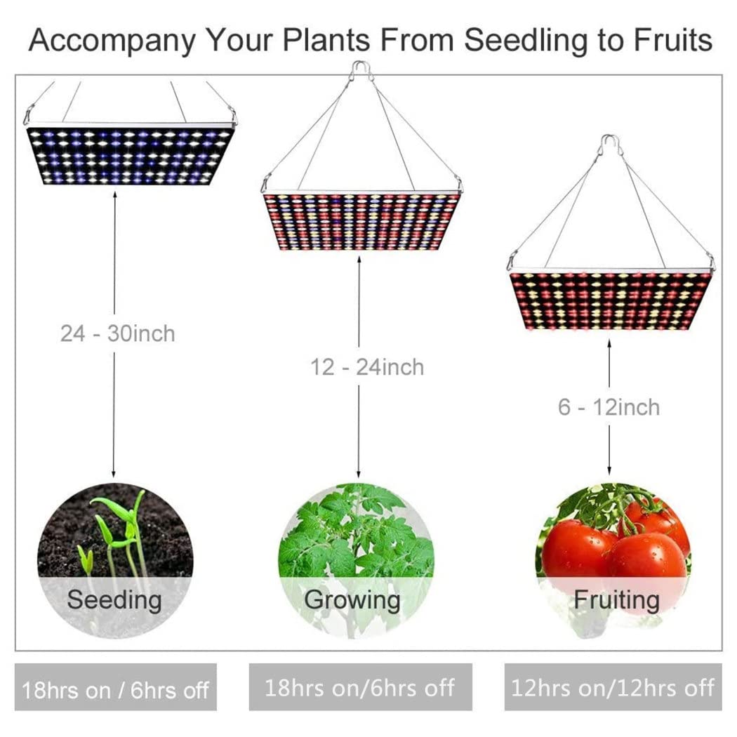 150w Lampara de Planta LED Cultivo Tubo, Full Spectrum con Luz Azul Roja, Temporizador 3/6/12h, para la Germinación, el Crecimiento y la Floración de Las Plantas, Lampara de Cultivo