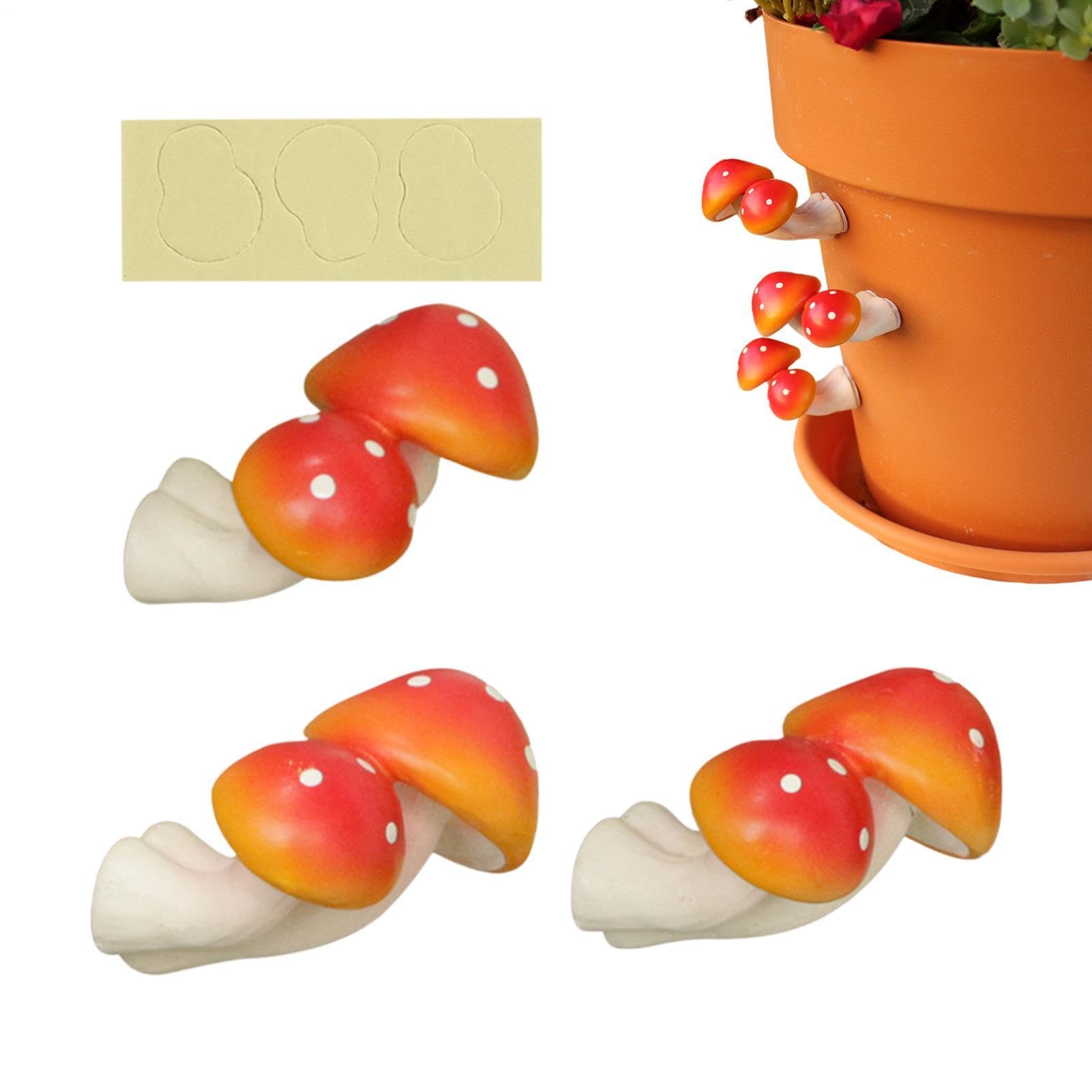 Imanes para nevera con setas de resina decorativas en pack de 3 piezas para cocina
