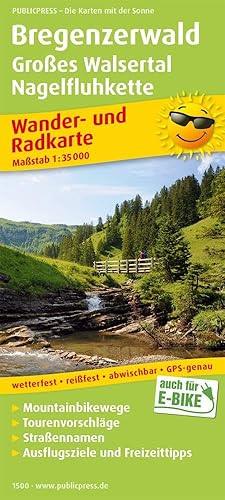 Bregenzerwald, Großes Walsertal, Nagelfluhkette: Wander- und Radkarte mit Ausflugszielen &amp; Freizeittipps, wetterfest, reißfest, abwischbar, GPS-genau. 1:35000 (Wander- und Radkarte: WuRK)