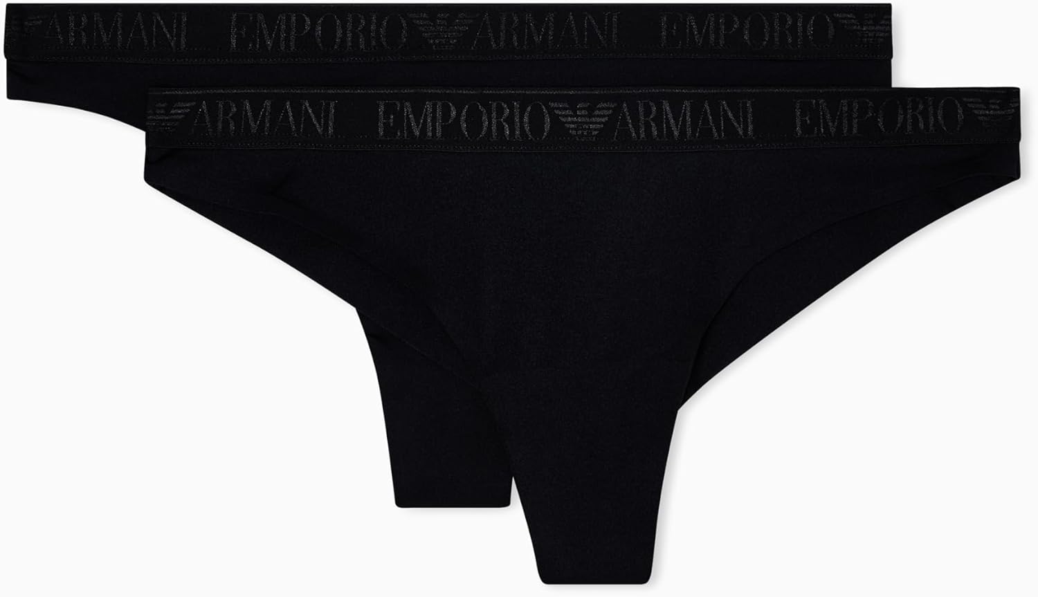 Emporio Armani Women's Iconic Microfiber 2 Pack Brazilian Brief