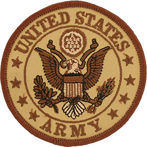 United States Army Sand/Desert Embroidered Patch, with Iron-On Adhesive