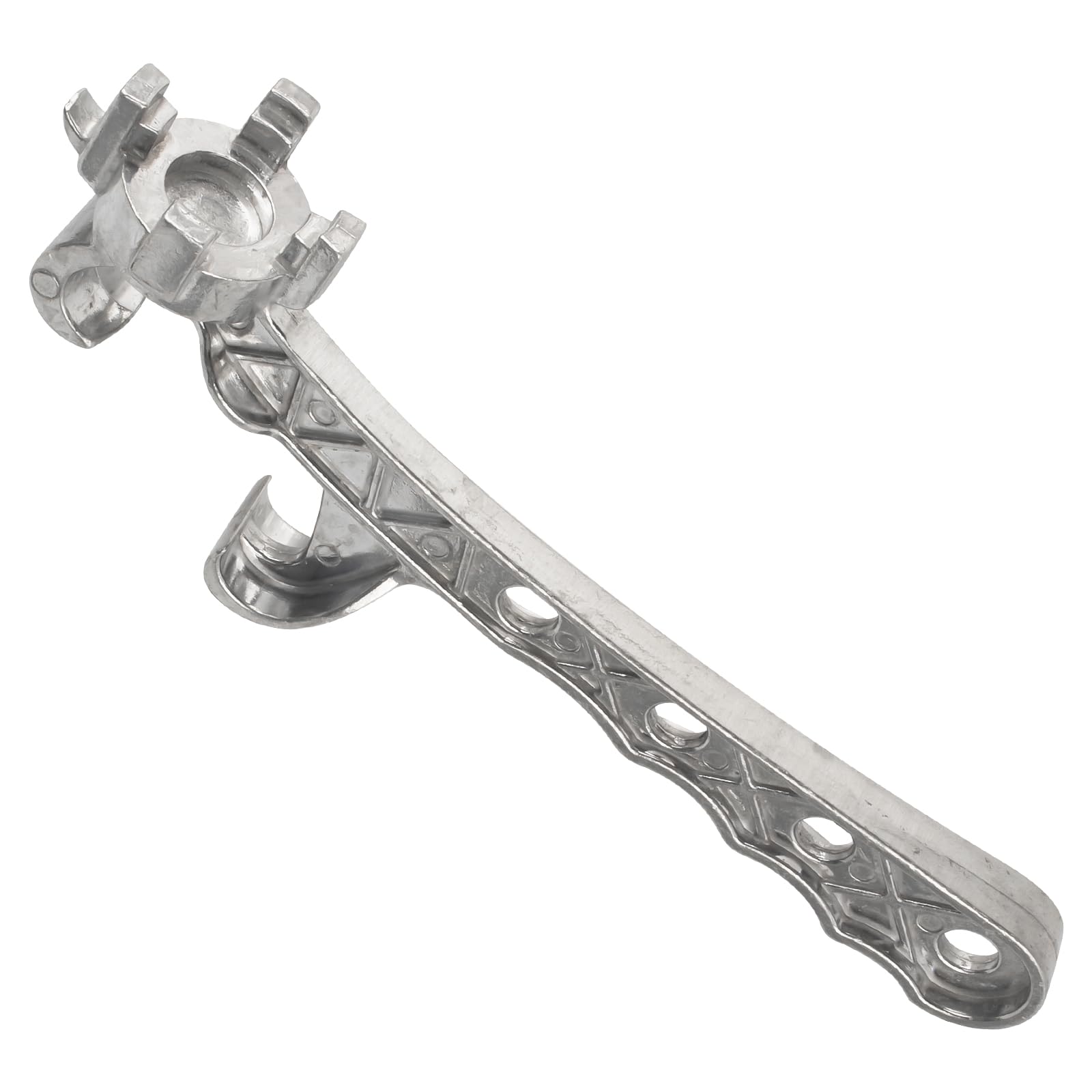 3 In1 Aluminum Bucket Opener 5 Gallon Pail Opener Silver Buckets Lid Wrench Metal Can Opener Lid Remover Tool for Home Industrial Use, Bung Wrench Drum Tool for Opening 10 15 20 30 55 Gallon Drum