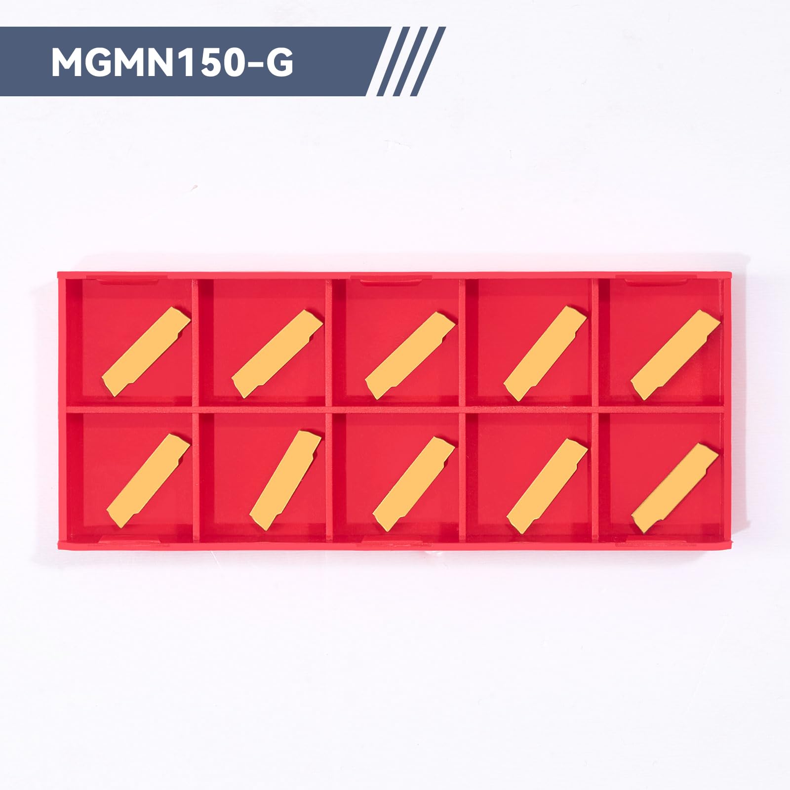 12x12mm Drehmeißel MGEHR1212-1.5 Abstechstahlhalter mit 10 Stück Wendeschneidplatten MGMN150-G für Drehmaschine (MGEHR1212-1.5)